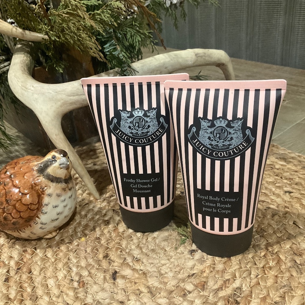 Juicy Couture Frothy Shower Gel & Body Crème Gift Set 4.2 Oz New No Box - FINAL$